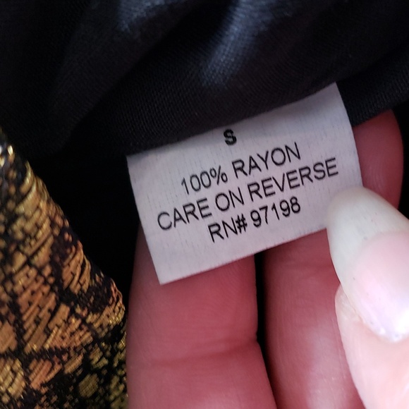 Gorgeous Nataya Black and Gold Blouse Size Small - Picture 9 of 10